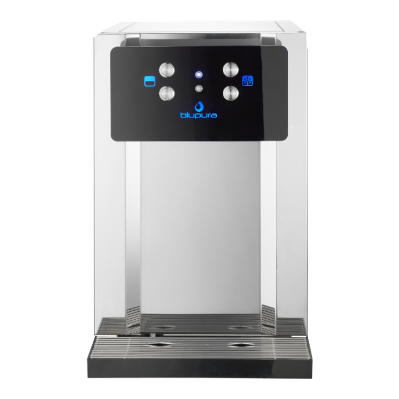 Dispensador Blupura Blubar 60 Fizz Inox Touch visto de frente.